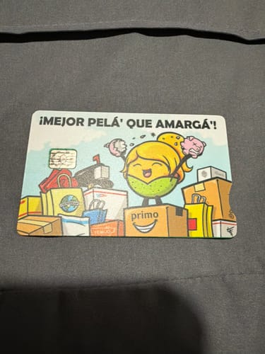 Customer photo review of (Damas) Mejor Pelá' que Amargá' - Sticker para Tarjeta de Crédito