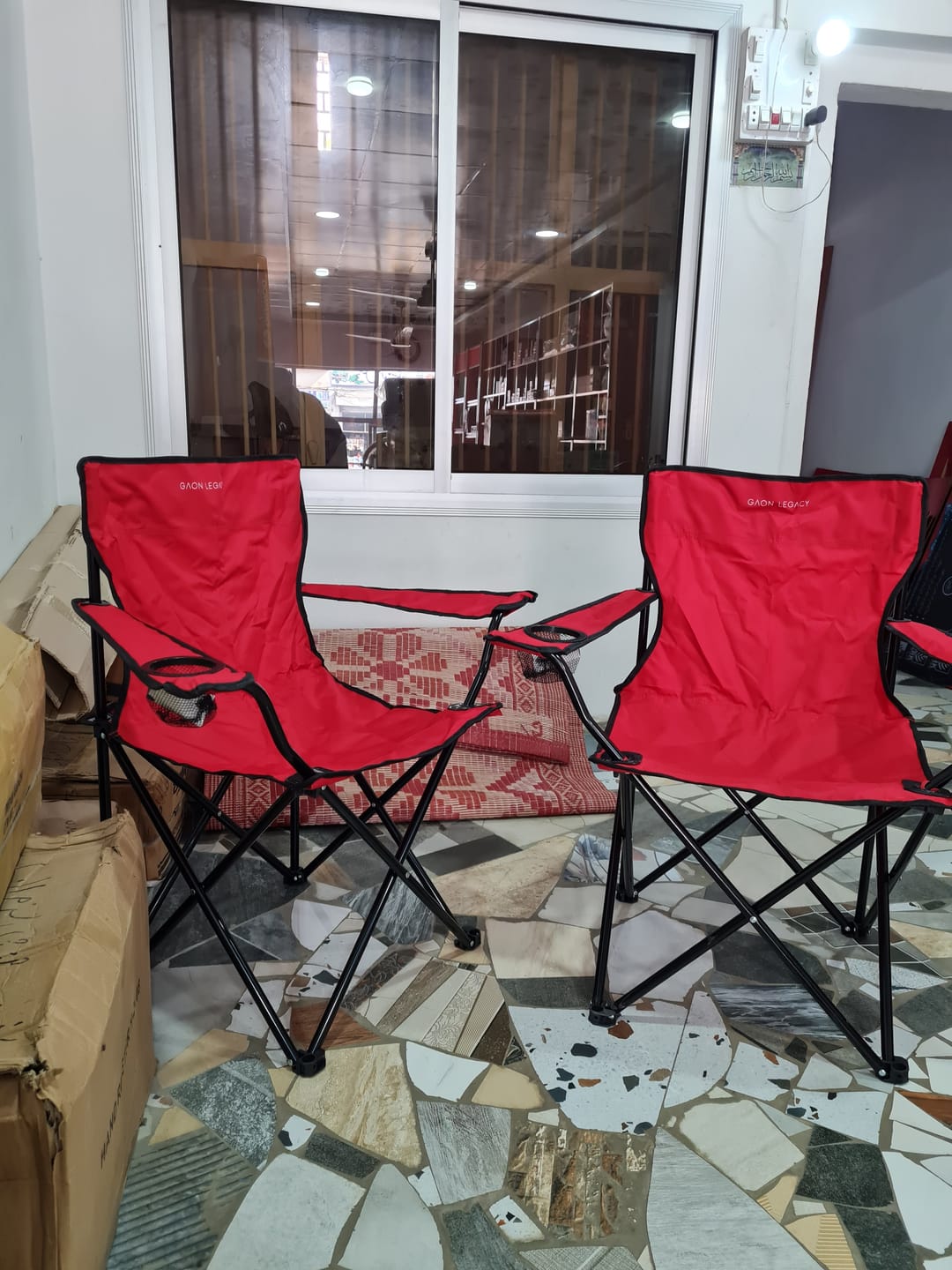 Customer photo review of Portable Folding Chairs - Lot Imported