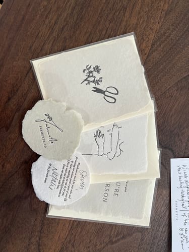 Customer photo review of hug sketch card