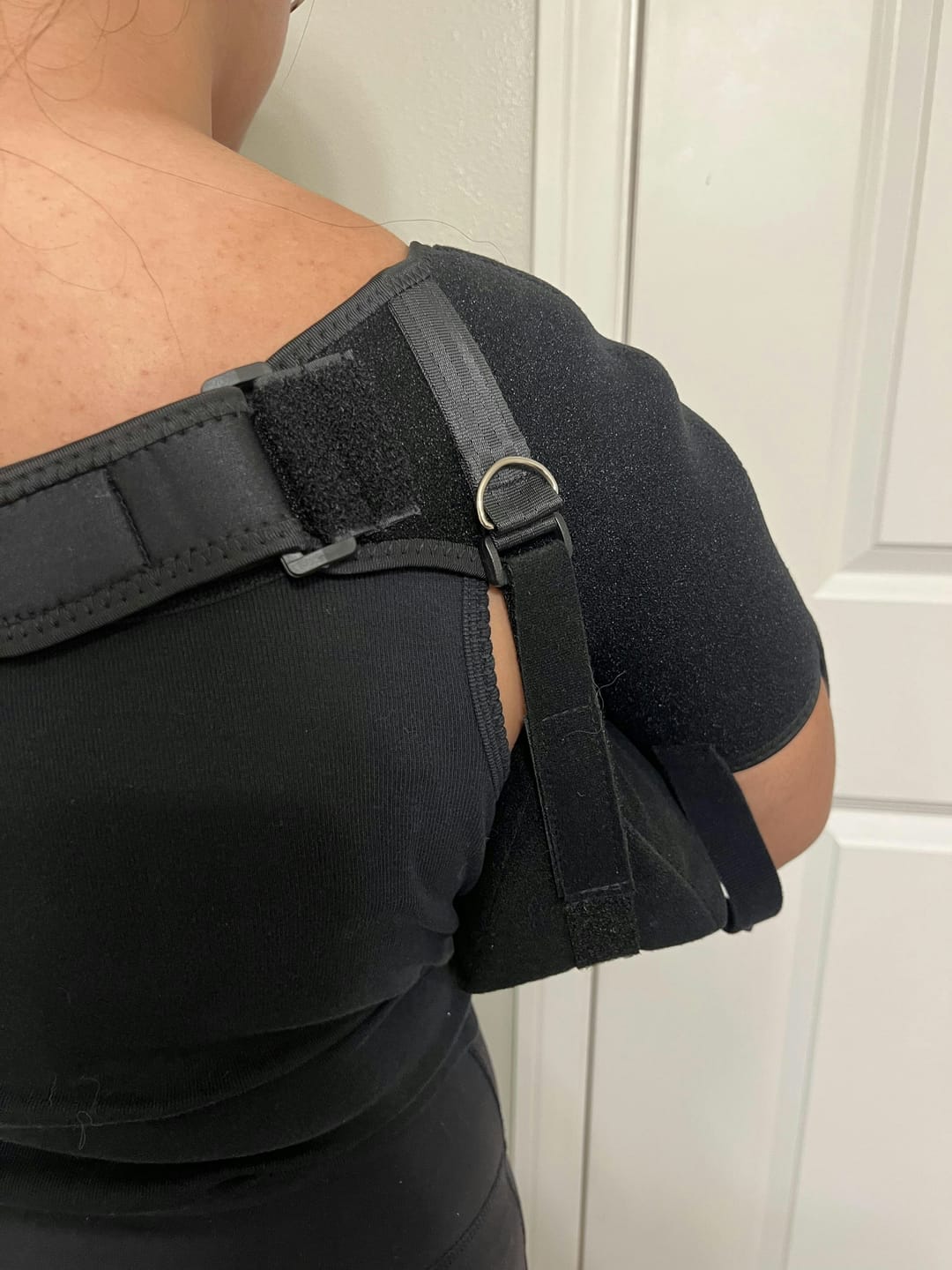 Customer photo review of Sports Elbow Braces for Kids with Protective Pad - 2 Pack