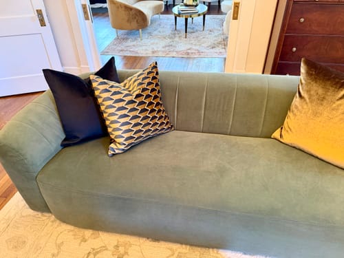 Customer photo review of Obsidian Black Solid Pillow Cover