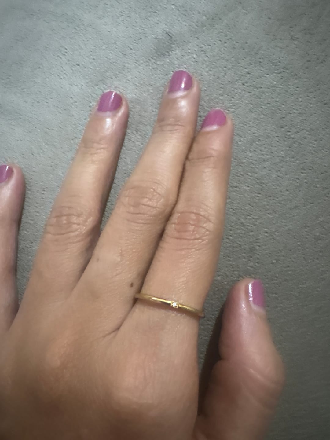 Customer photo review of Smooth Thin Stacking Ring