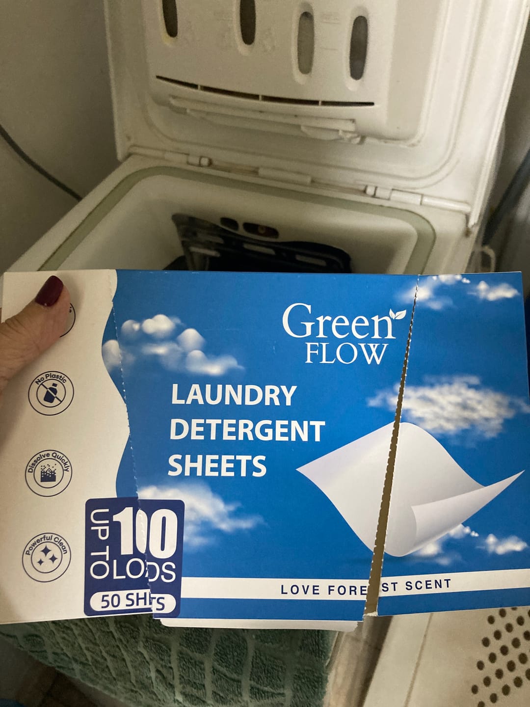 Customer photo review of דפי ניקוי כביסה