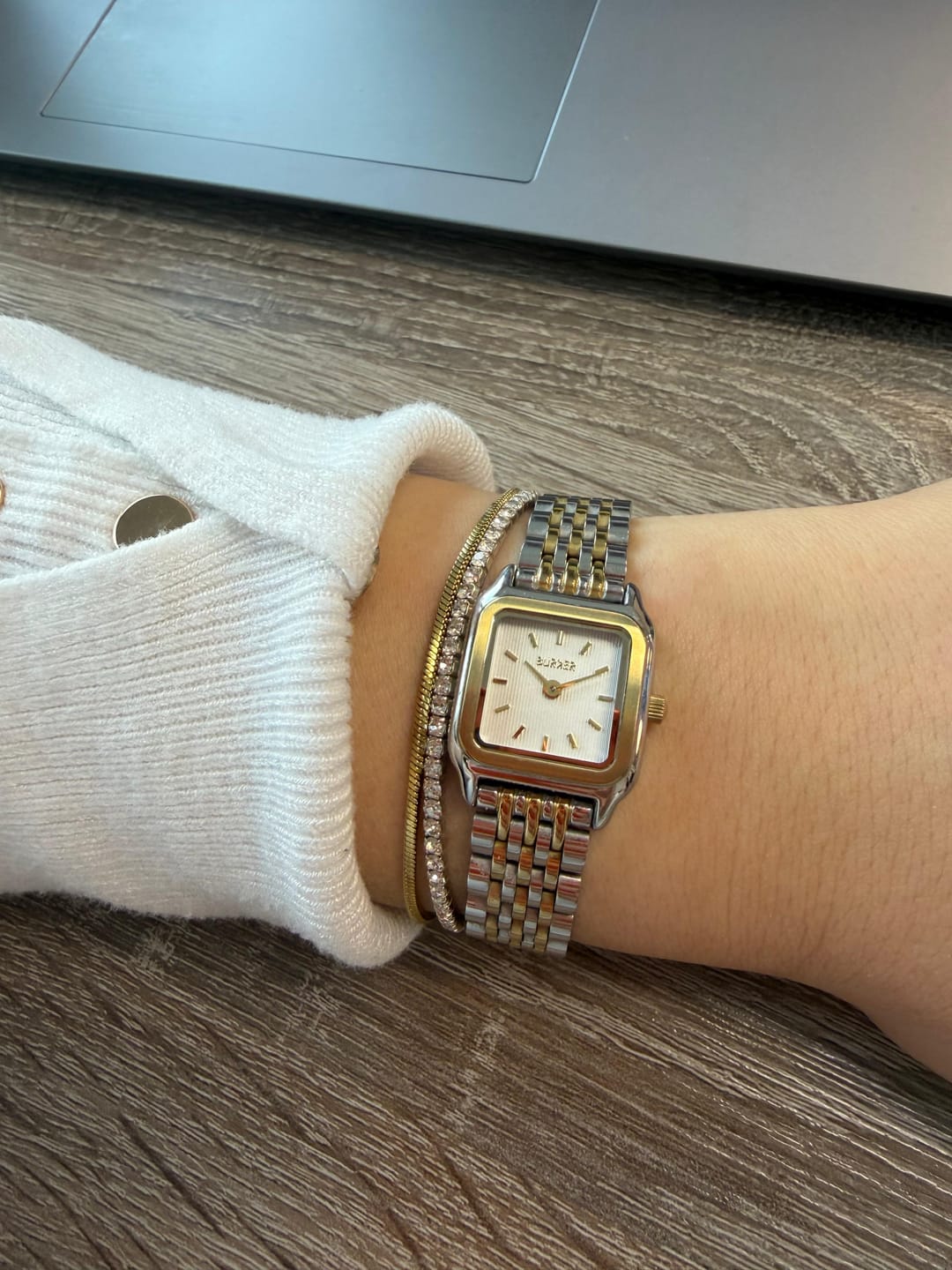 Customer photo review of Macy Petite Gold Silver