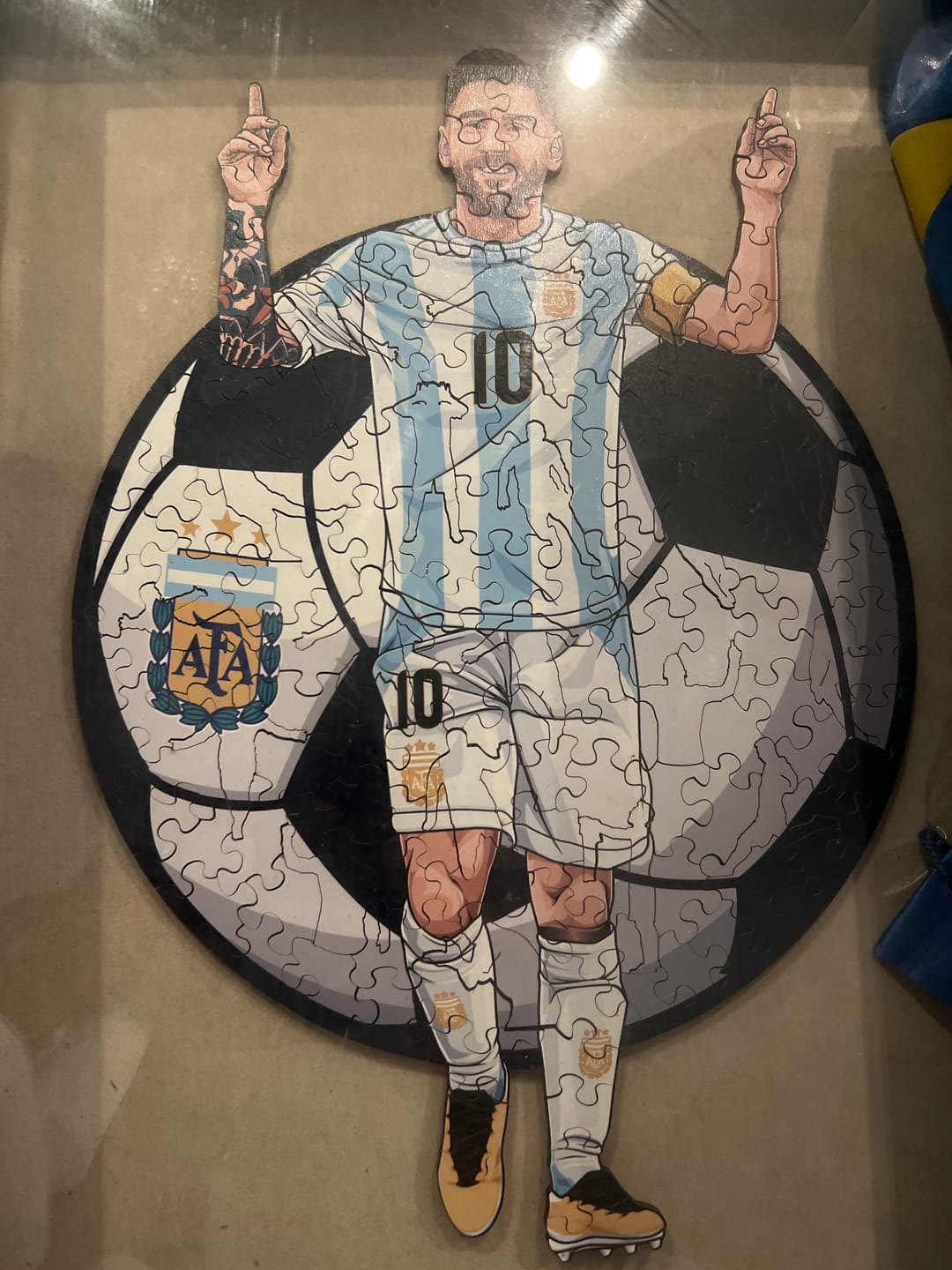 Customer photo review of Lionel Messi - Wooden Puzzle