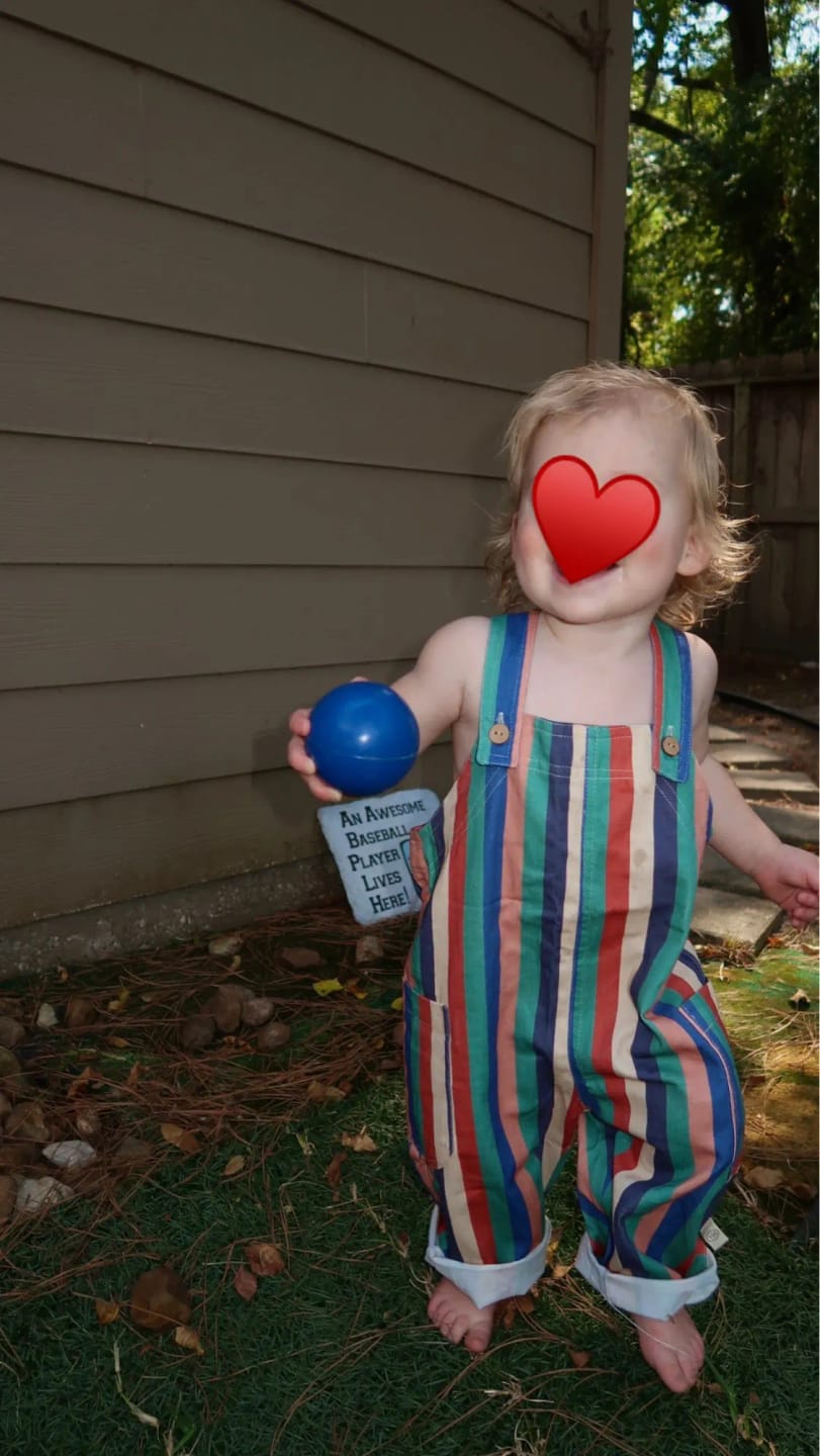 Customer photo review of Striped Polka Dot Playsuit