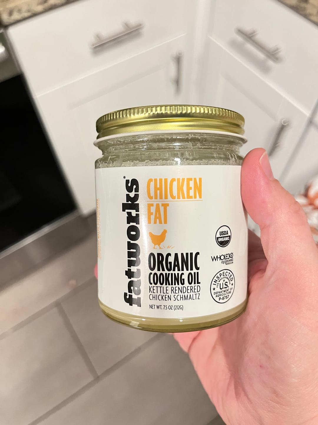 Customer photo review of Organic Free Range Chicken Fat a.k.a. Chicken Schmaltz (7.5 oz)