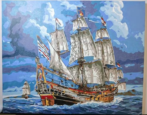 Customer photo review of Custom Landscape Paint By Numbers