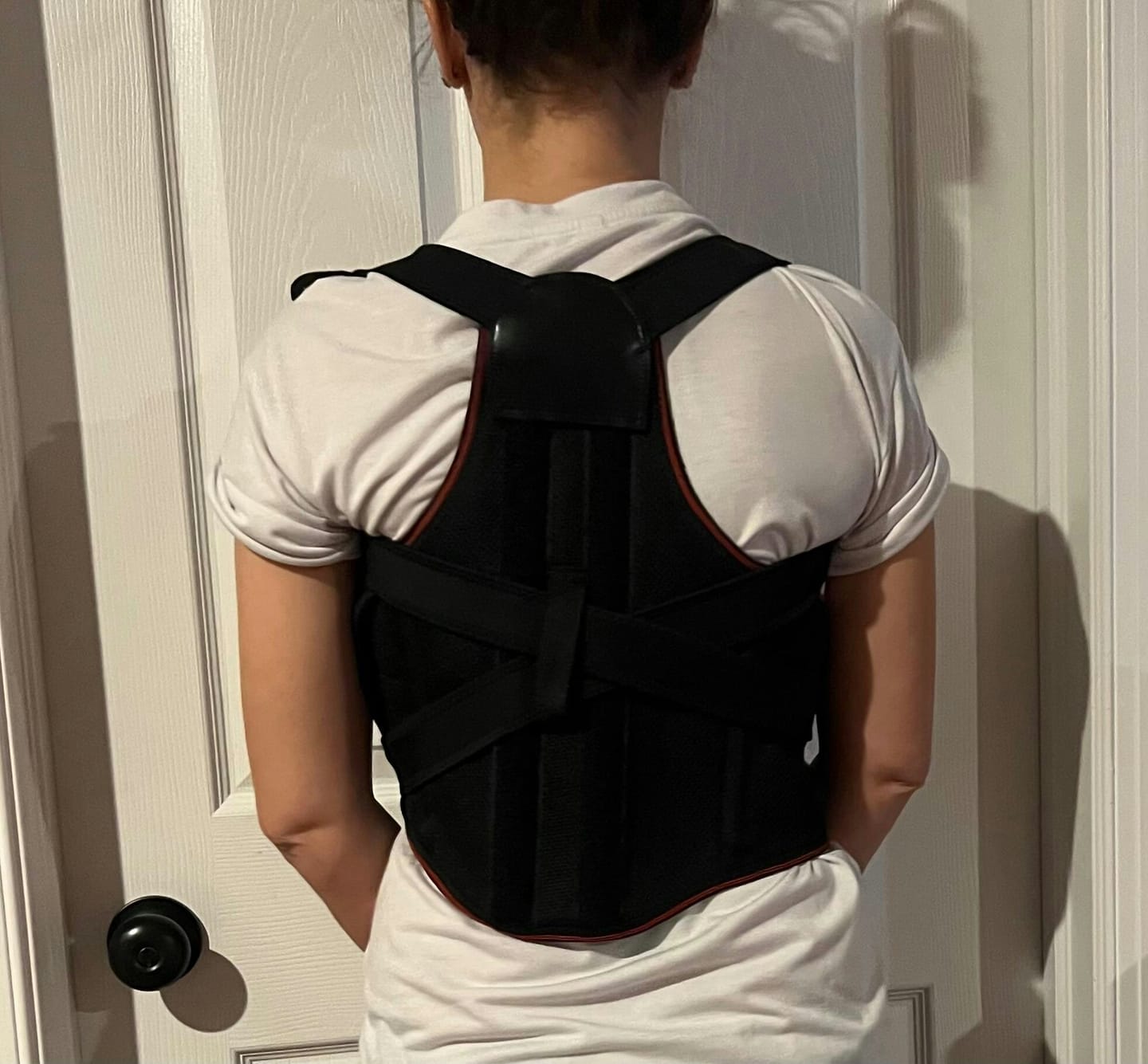 Customer photo review of Sports Elbow Braces for Kids with Protective Pad - 2 Pack