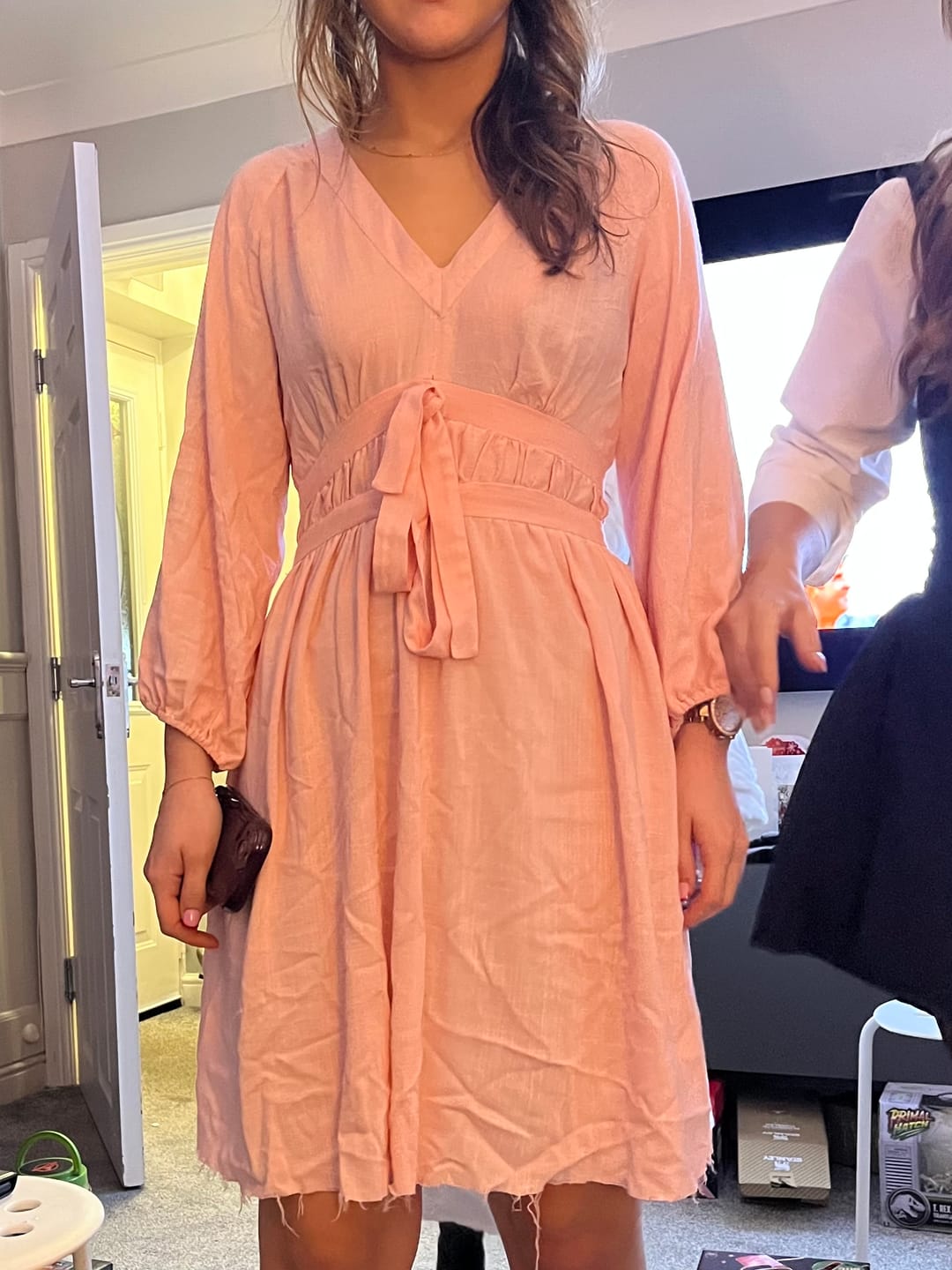 Customer photo review of Plain Linen Look Viscose Fabric