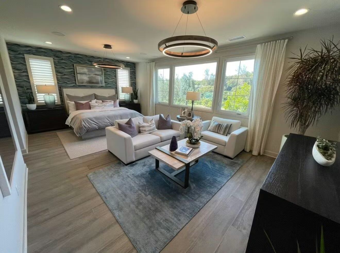 Customer photo review of WOMO Circular Led Wood Chandelier-WM2492