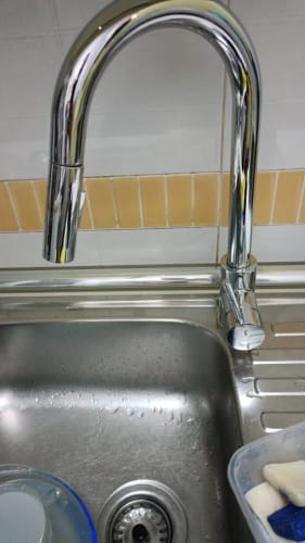 Customer photo review of Karlstad - Three-Way Kitchen Faucet with Filter Tap & Pull-Out Spout for Kitchen Sink