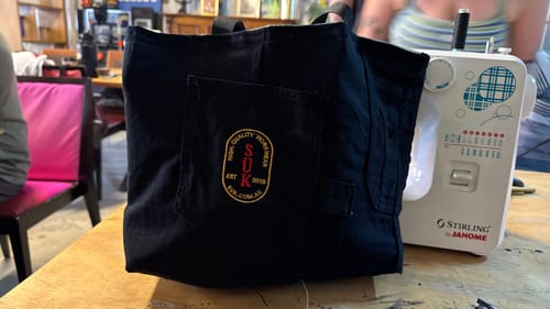 Customer photo review of Intro to Upcycling // Half Day Bag Making