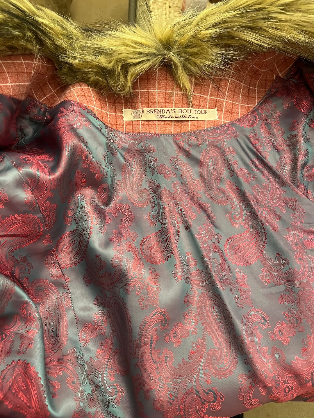 Customer photo review of Paisley Jacquard Lining Fabric