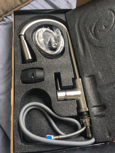 Customer photo review of Karlstad - Three-Way Kitchen Faucet with Filter Tap & Pull-Out Spout for Kitchen Sink
