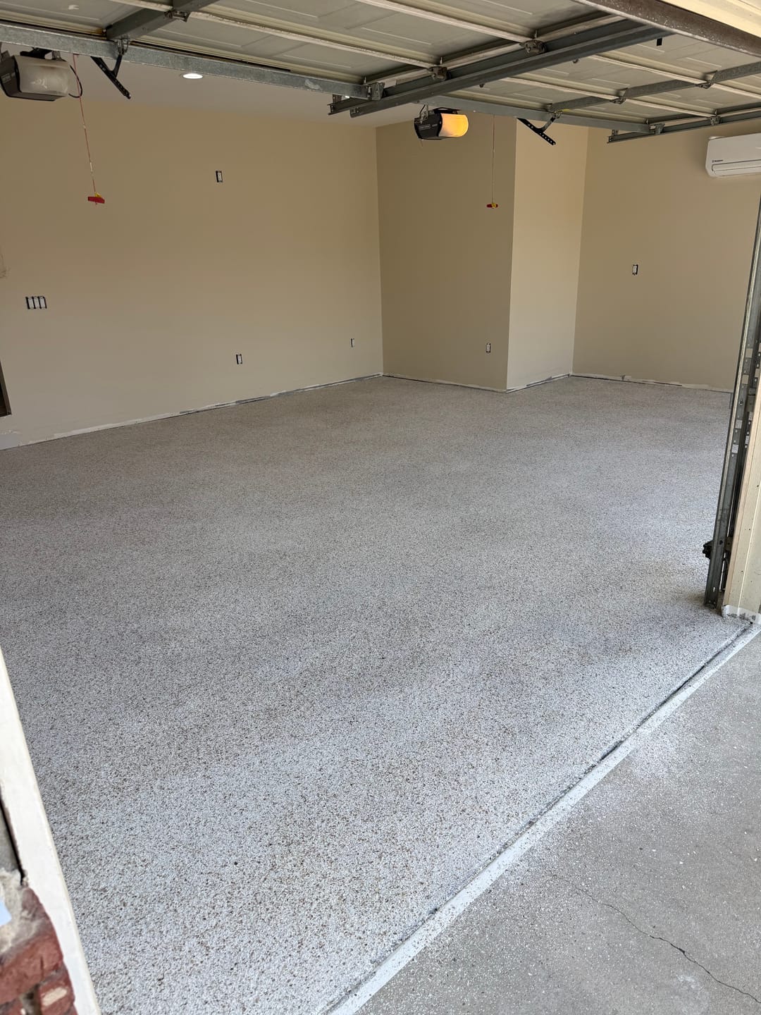 Customer photo review of Epoxy Floor Flakes - Hybrid Stone Collection
