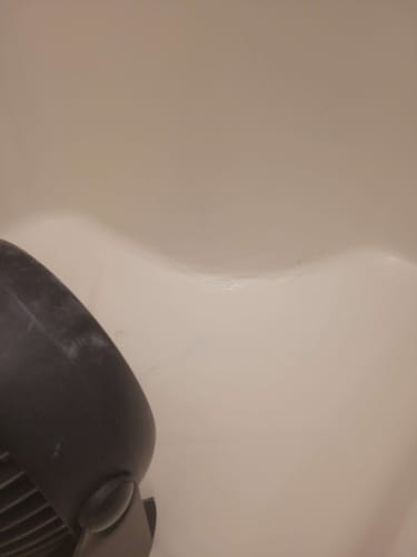 Customer photo review of Floor Crack Repair - Tub and Shower Repair Kit