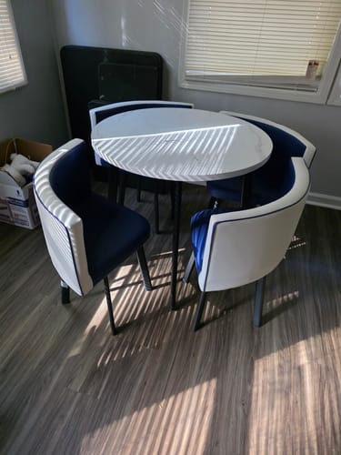 Customer photo review of 4-Seater Compact Square Reception Table and Chair for Offices and Break Rooms