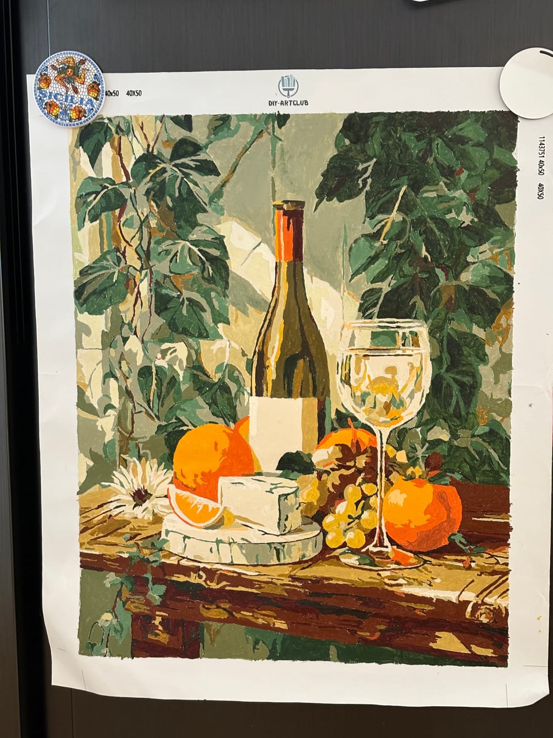Customer photo review of Oysters and Champagne | Paint by Numbers