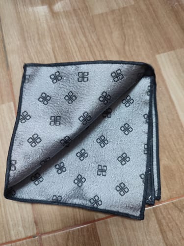 Customer photo review of Geometric Pocket Square