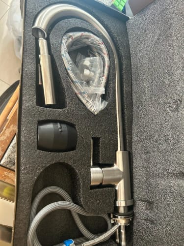Customer photo review of Karlstad - Three-Way Kitchen Faucet with Filter Tap & Pull-Out Spout for Kitchen Sink
