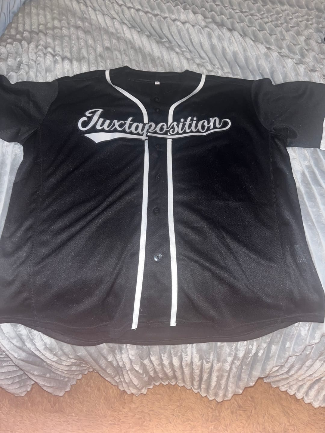 Customer photo review of Custom Black White Classic Style Authentic Baseball Jersey
