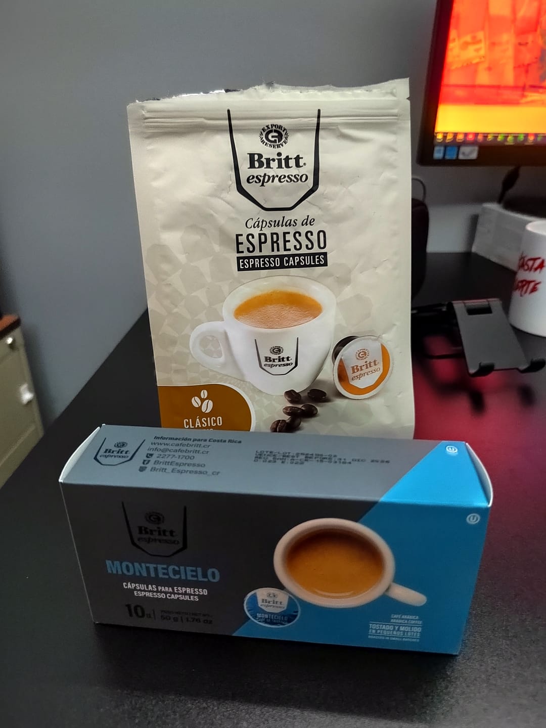 Customer photo review of Britt Espresso Cápsulas Montecielo Café de Tarrazú
