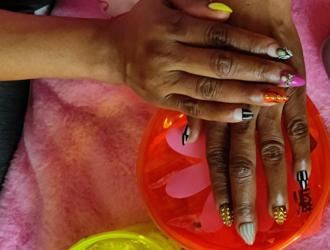 Customer photo review of LEXI Stud - All Colors - All Sizes