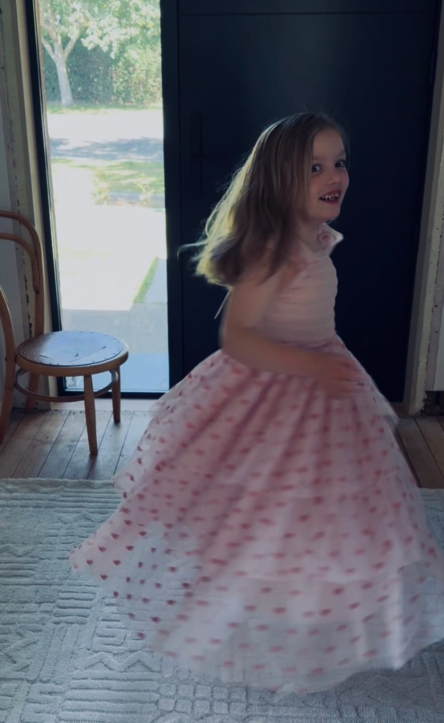 Customer photo review of Valentina Dress | Bubblegum Hearts