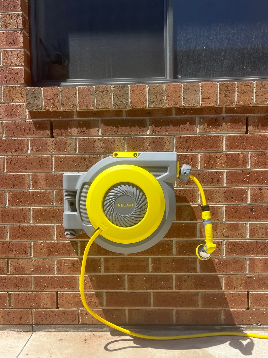 Customer photo review of 30m Retractable Garden Hose Reel.. Fully Installed