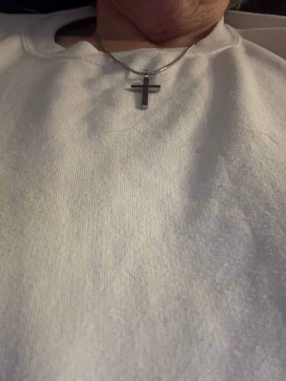 Customer photo review of Classic Cross & Box Chain