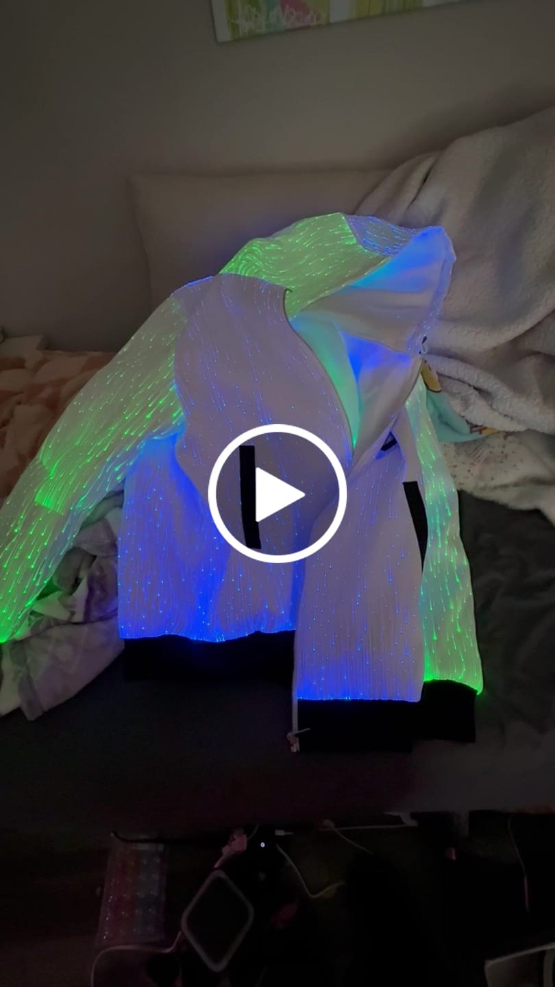 Customer video review of Light Up Rave Long-sleeved Hoodie