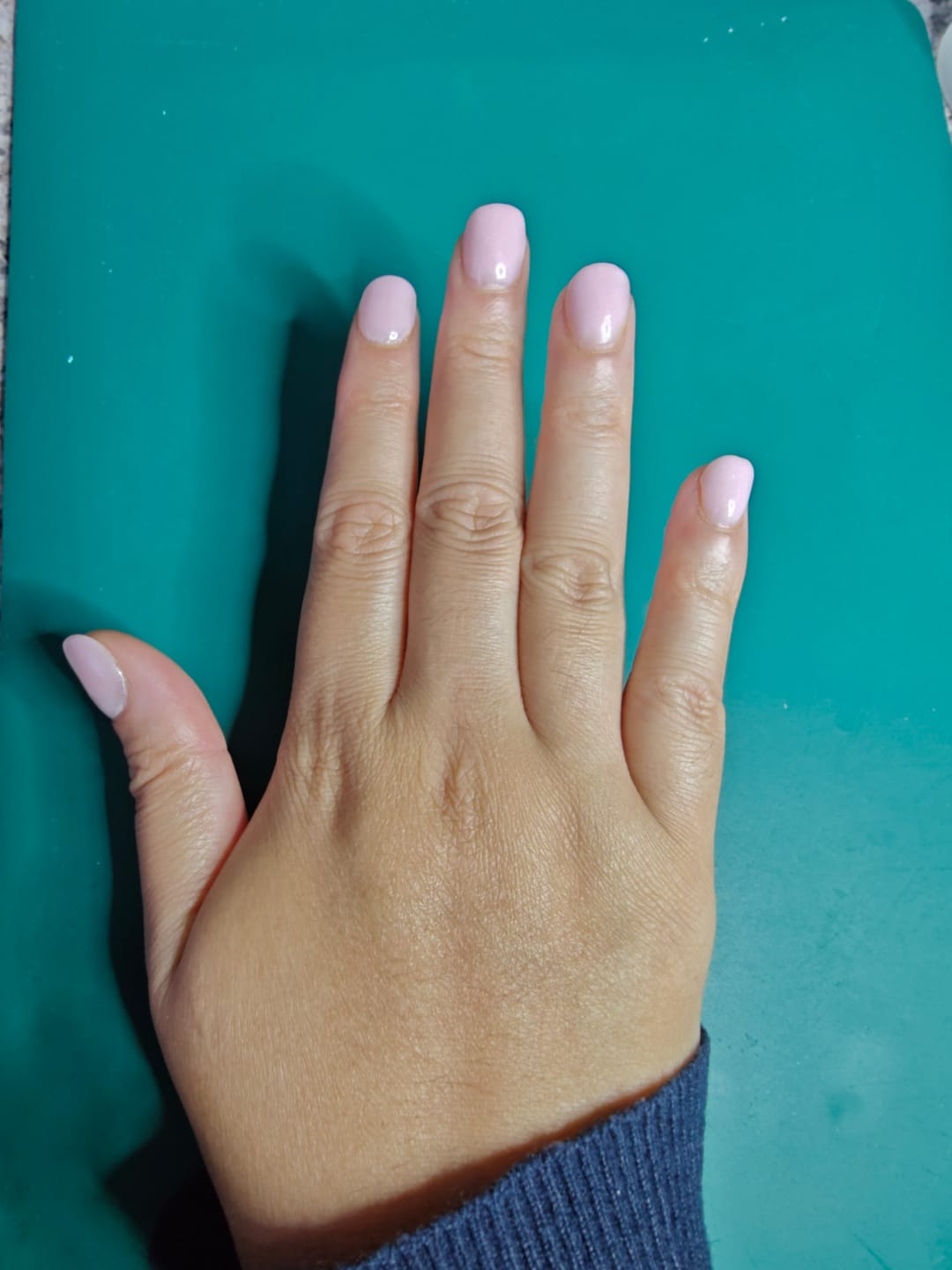 Customer photo review of Baby Pink Dipping Powder