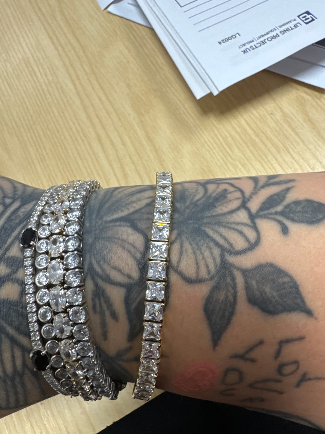 Customer photo review of Asscher Cut Bracelet
