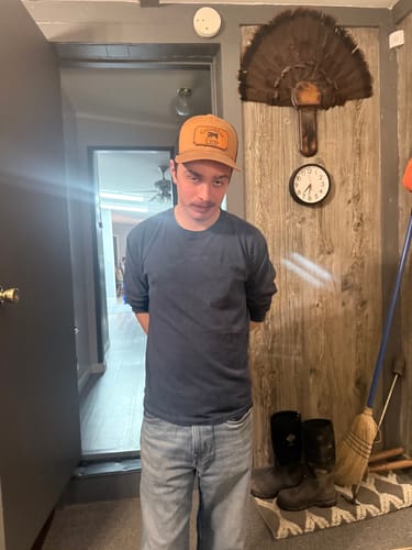 Customer photo review of Premium Custom Leather Patch Hats (Wholesale)