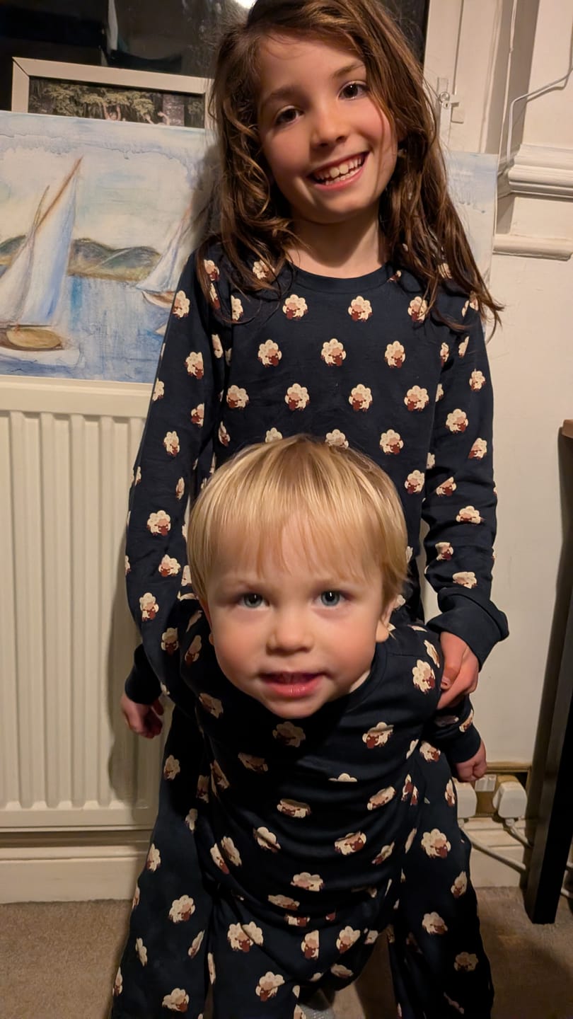 Customer photo review of Sleeping Sheep Organic Pyjamas