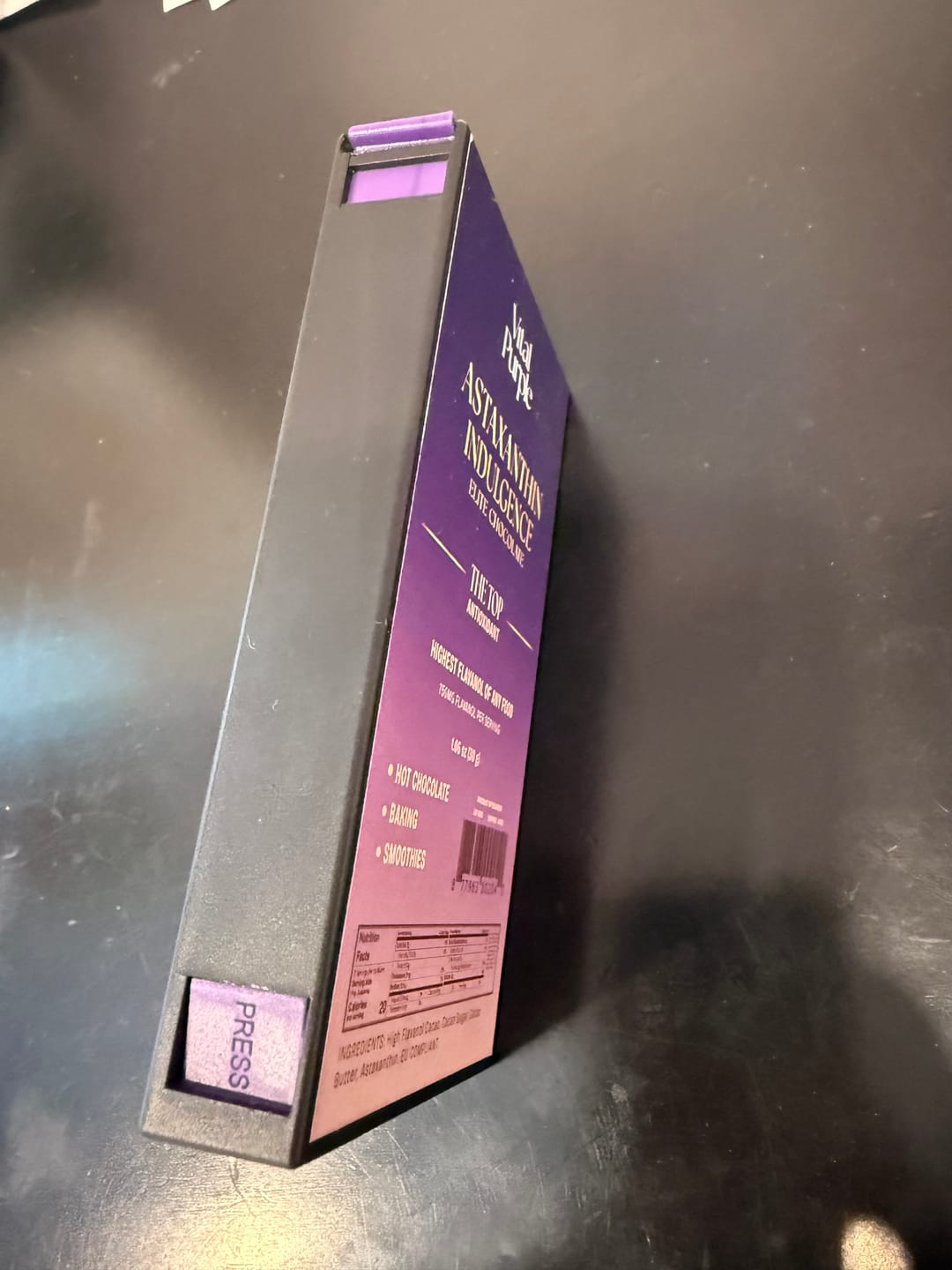 Customer photo review of High Flavanol Dark Chocolate | 4 oz | 100% Dark Chocolate | Bitter | Intense