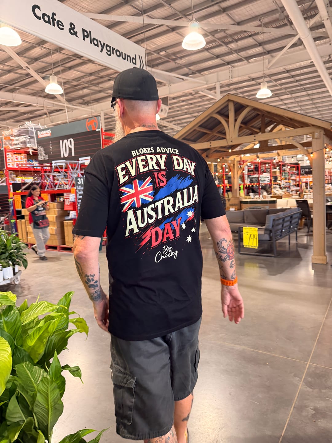 Customer photo review of Big Chocky | Aussie Day Tee