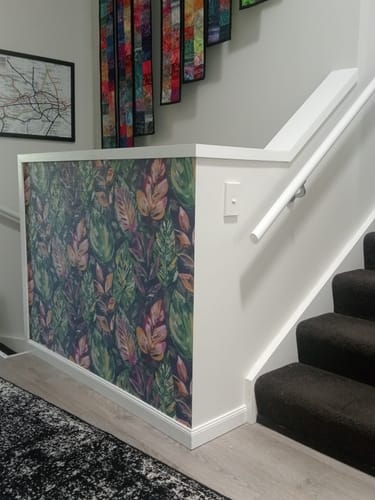 Customer photo review of Aralia - Foliage Wallpaper - Navy - Last Roll