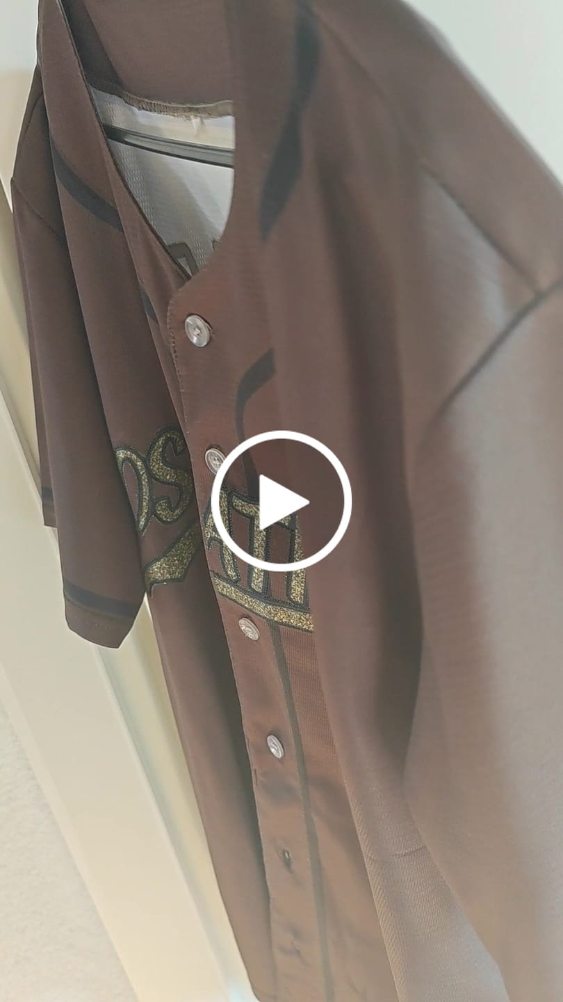 Customer video review of Benutzerdefiniertes Professionelles Oliv Camo Baseballtrikot