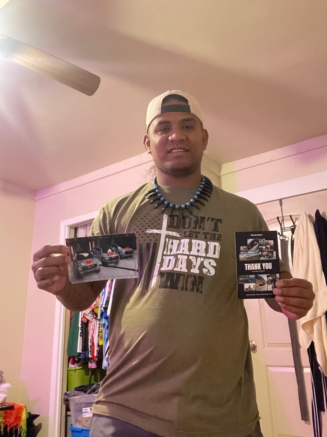 Customer photo review of Hard Days Tee