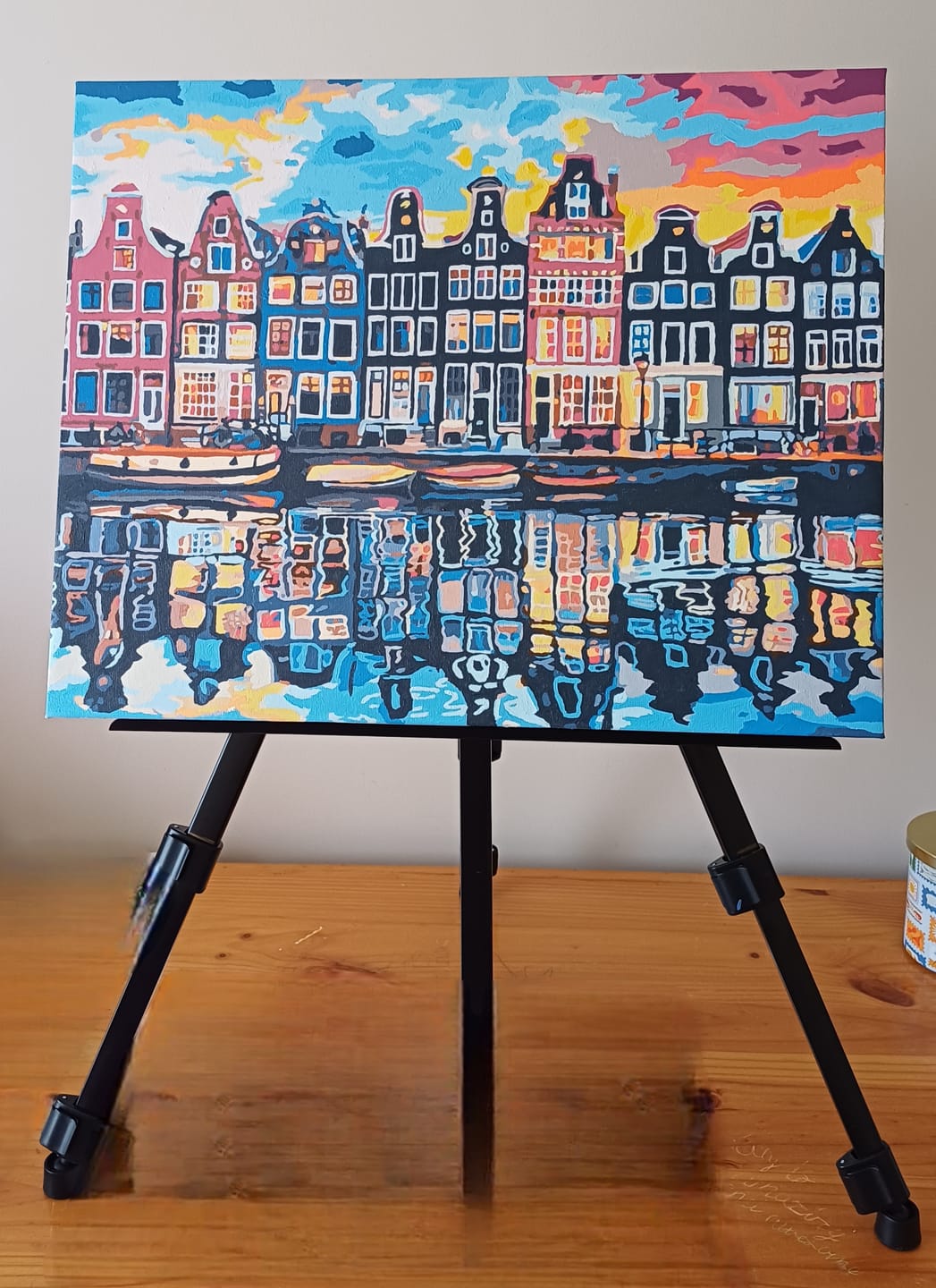 Customer photo review of Adjustable Artist Easel
