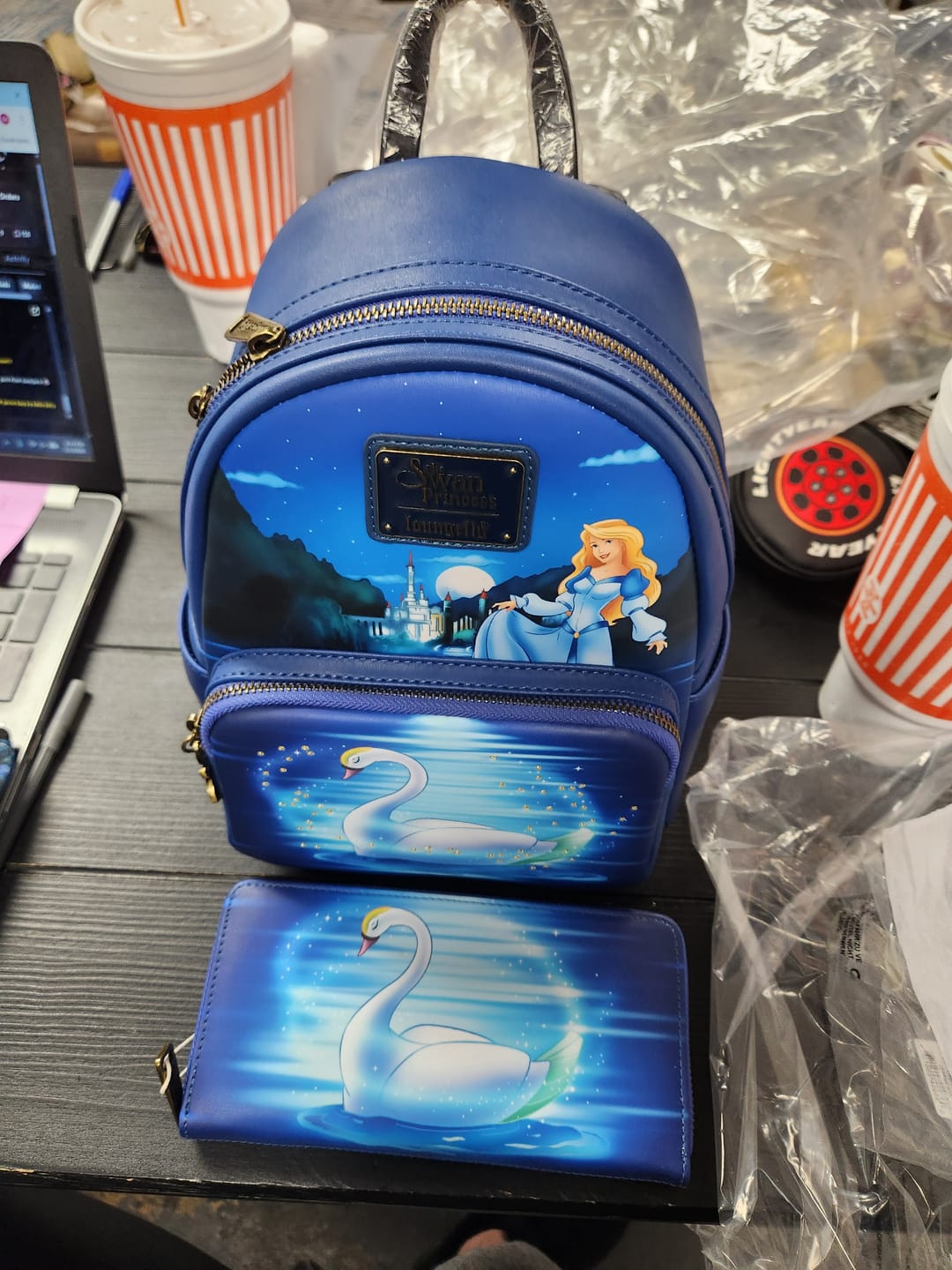 Customer photo review of Loungefly Swan Princess Castle Scene Mini Backpack (Exclusive)