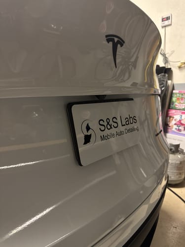 Customer photo review of Create Your Own Custom Magnetic License Plate Cover