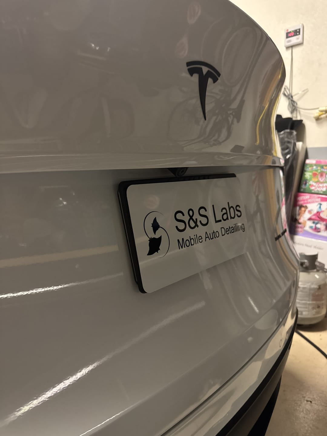 Customer photo review of Create Your Own Custom Magnetic License Plate Cover