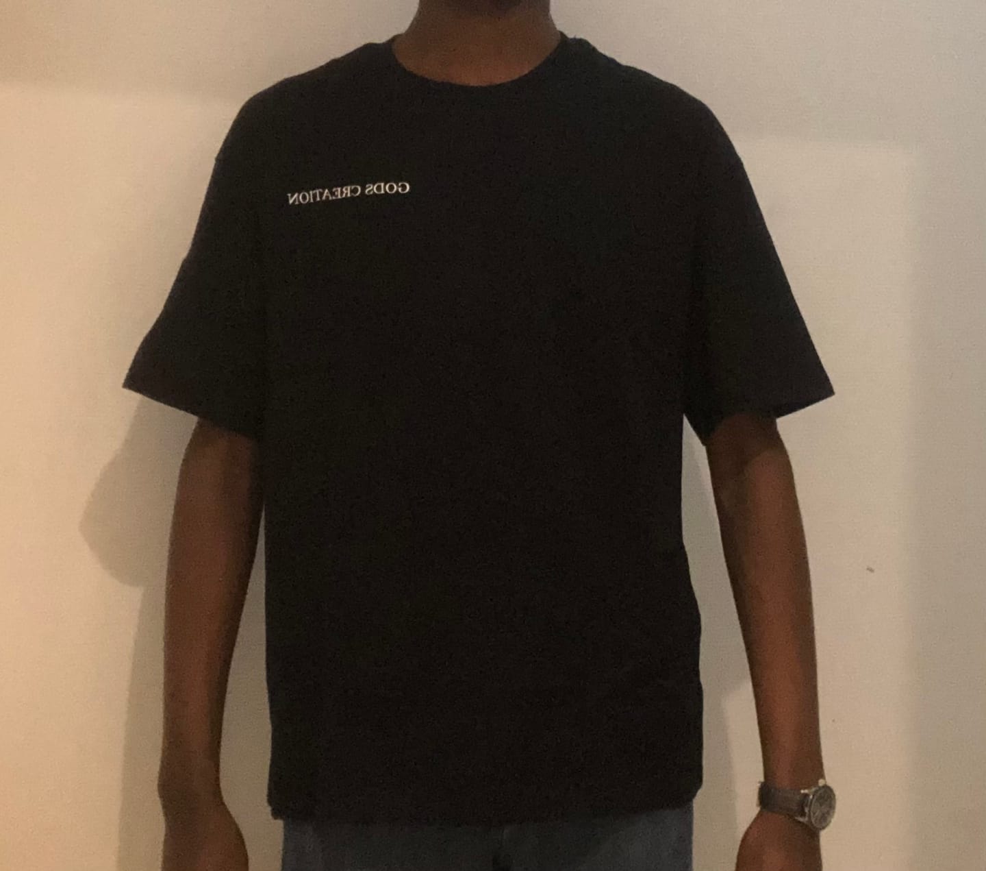 Customer photo review of Soldier Of God Shirt - Black
