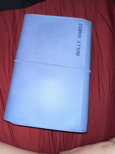 Customer photo review of Refillable Folio - PERIWINKLE BLUE TRIFOLD