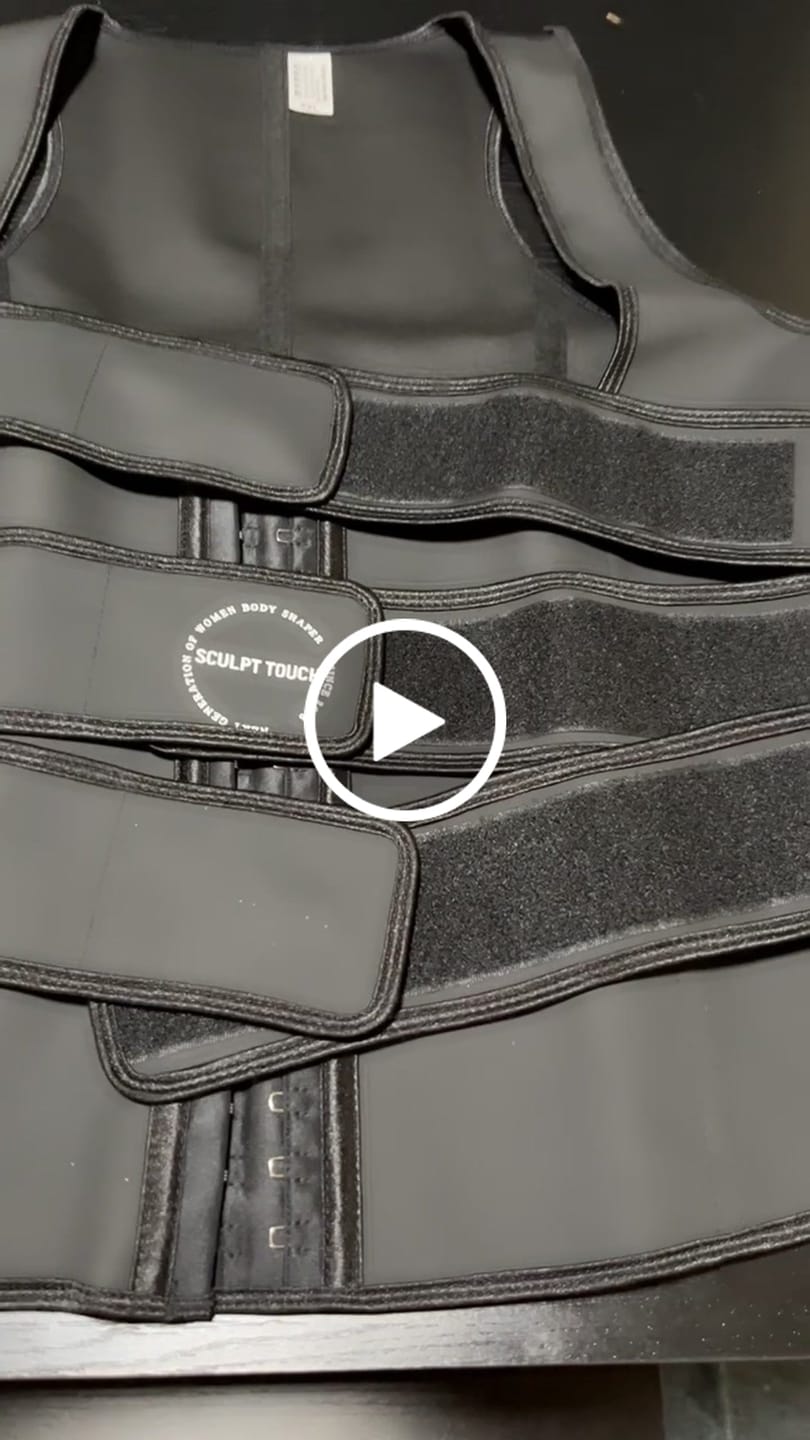 Customer video review of Triple Belt Rubber Vest Sport Girdle Waist Trainer