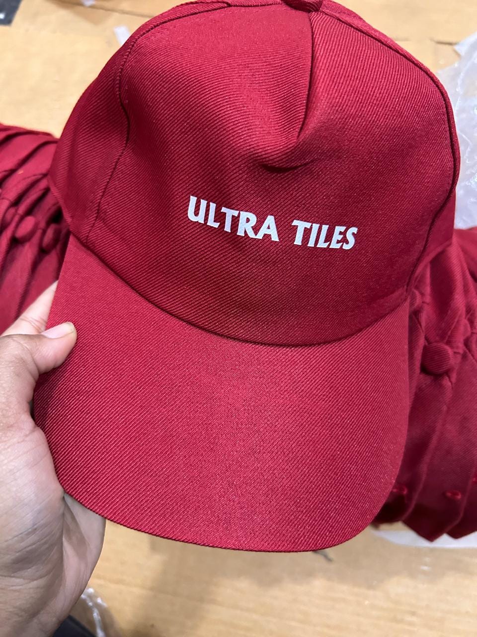 Customer photo review of Customized Caps | Customized With Your Company Logo | PrintMine.in