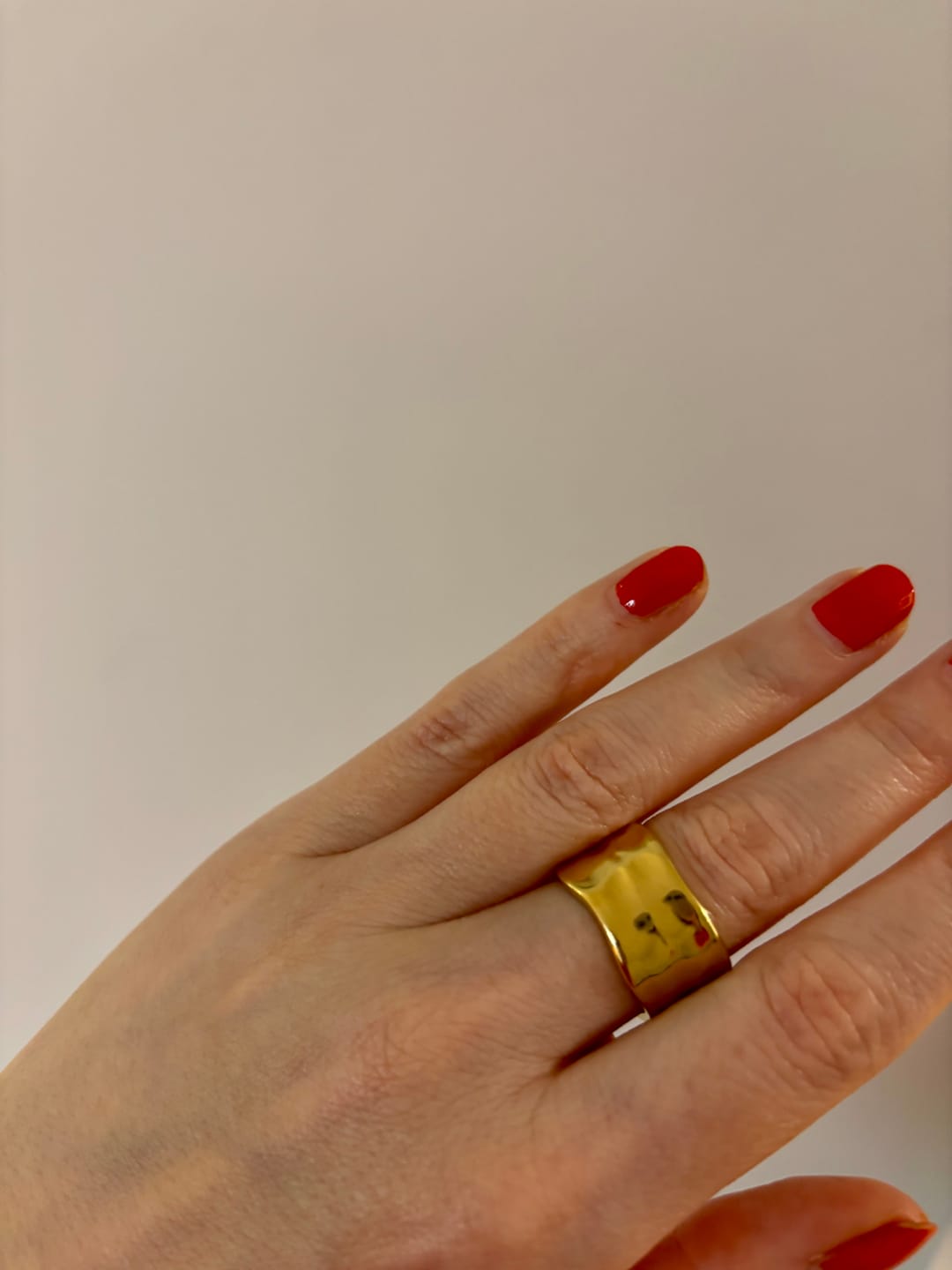 Customer photo review of Textured Band Ring
